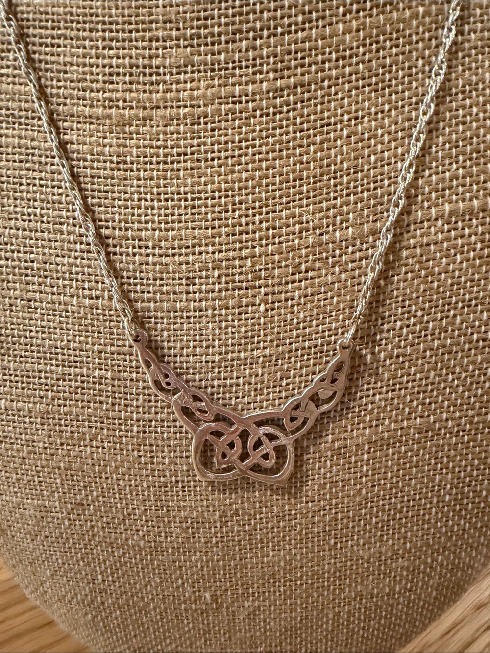 Sterling Silver Celtic Knot Pendant Necklace - Silver - Picture 2 of 3